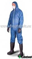одноразовый костюм zonegard (white, blue) из материала спанбонд 