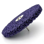 Диск каралловый для снятия ржавчины шпинделе 6 мм, фиолетовый d 150 мм толщина 13 мм, отв. 8мм	 фото