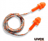 вкладыши противошумные uvex Виспер на шнуре, многоразовые, в индивид. коробочке (картон); SNR 23dB