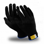 Перчатки Микрон Блэк ПВХ (TNG-28) - цвет черный, микроточка ПВХ, 15-й класс, арт. MG-112 (ex. TNG-28)