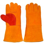 Краги особопрочные с подкладкой, 35 см, желтый/красный, арт. 1563701