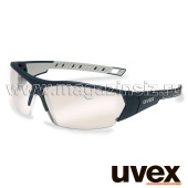 Очки открытые Uvex Ай-Воркс; линза: зеркальная, AF внутри, 5-1,7; оправа: черно-серая, арт. 9194885