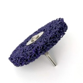 Диск каралловый для снятия ржавчины на шпинделе 6 мм, фиолетовый d 100 мм толщина 13 мм фото