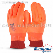 Перчатки Нордик РП (ТР-06) - ПВХ, манжет резинка,оранжевый, -джерси+поропласт