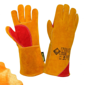 Краги ГРЕНАДЕР спилковые желтые меховые, арт. 1515039