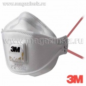 Респиратор 3М 9332+ AURA FFP3 NR D, складной Премиум противоаэрозольный, до 50 ПДК (с кл. выдоха), арт. 7000034715