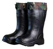 Сапоги зимние мужские ЭВА, черные "VARMAN" с  утеплительной вставкой