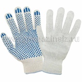 Перчатки трикотажные хб с ПВХ (точка) Экстра, 10 класс 5 нитей, арт. 1515001